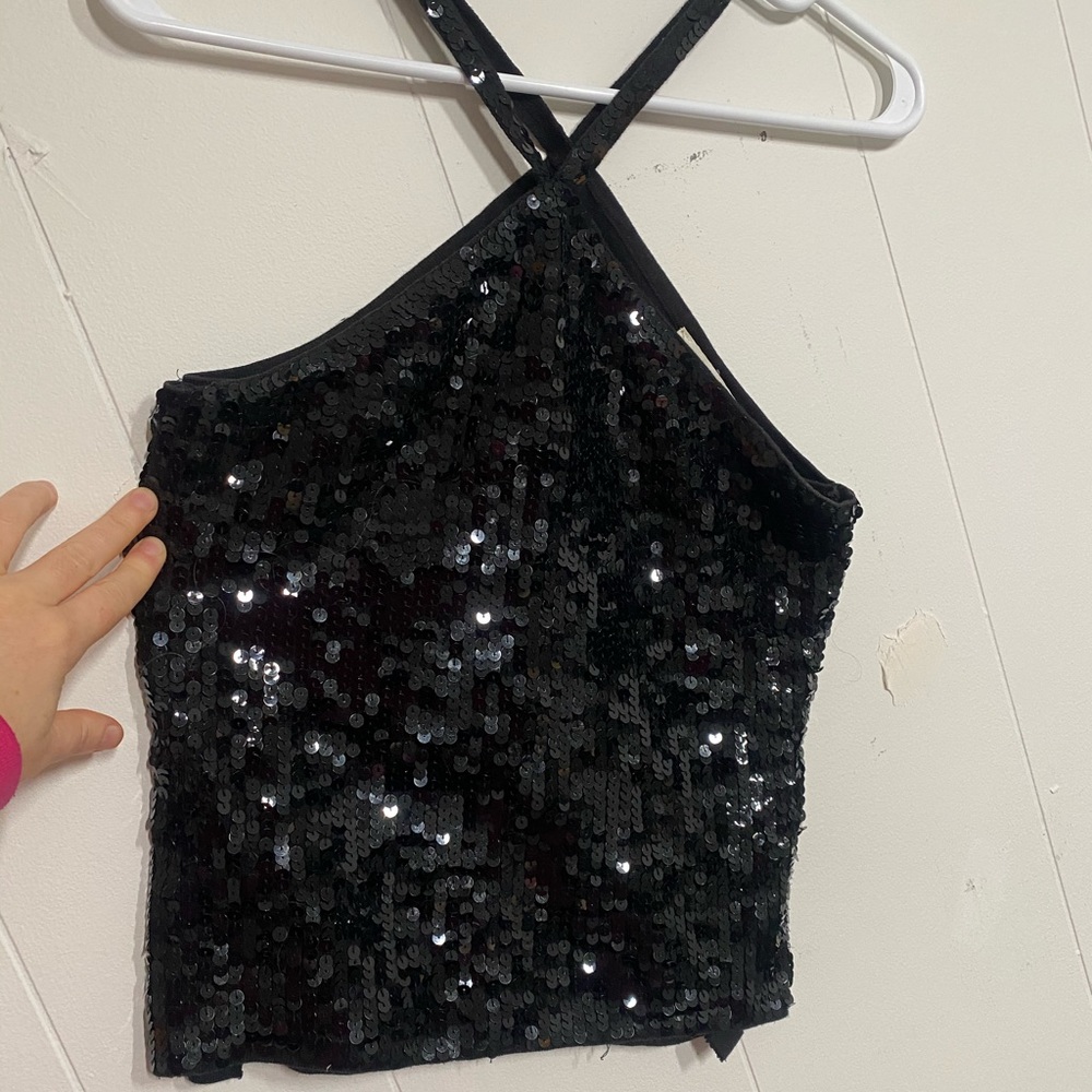 Black Sequin Tank